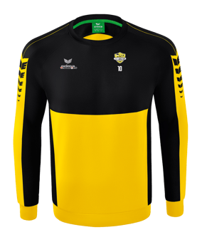 Erima Six Wings Sweatshirt Gelb Schwarz