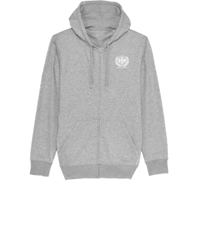 Merch Connector Zip-Hoodie Heather Grey | #logo1c