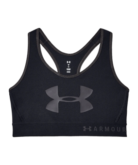 Under Armour Mid Keyhole Sport-BH Damen F001 - schwarz