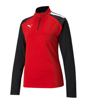 PUMA teamLIGA HalfZip Sweatshirt Damen Rot Schwarz F01 - rot