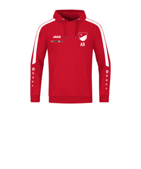 JAKO Power Hoody Kids Rot Weiss F100