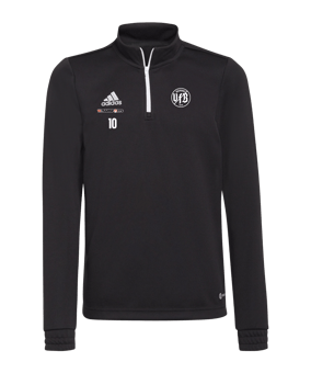 adidas Entrada 22 HalfZip Sweatshirt Kids Schwarz