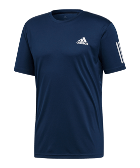 adidas Club 3 Streifen T-Shirt Blau - blau