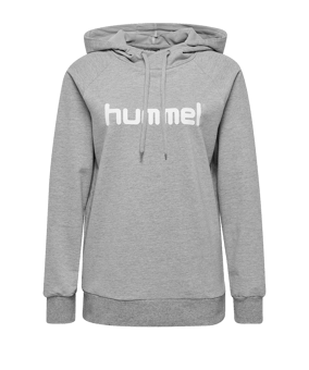 Hummel Cotton Logo Hoody Damen Grau F2006 - grau