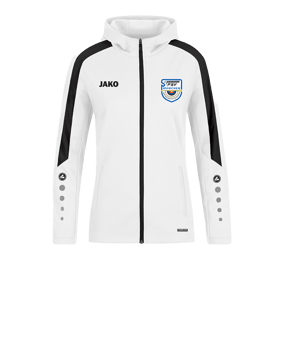 JAKO Power Kapuzenjacke Damen Weiss Schwarz F000