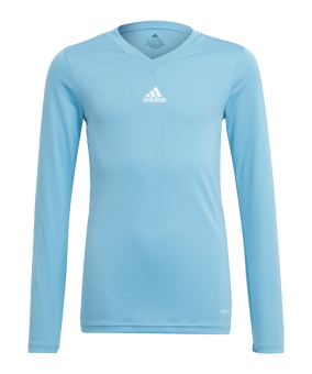 adidas Team Base Top langarm Kids Hellblau - blau