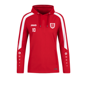 JAKO Power Hoody Damen Rot Weiss F100