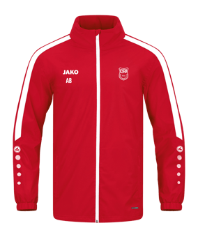 JAKO Power Allwetterjacke Kids Rot Weiss F100