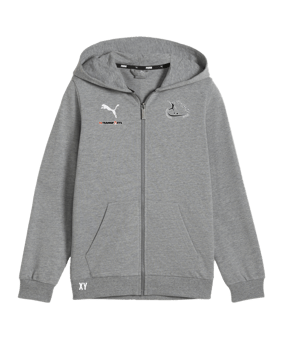 PUMA teamGOAL Casuals Kapuzenjacke Kids Grau F33