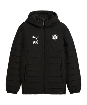PUMA teamAdditions Padded Kapuzenjacke Schwarz F03