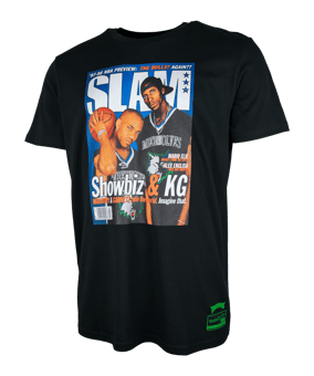 Mitchell and Ness NBA Slam Cover Minnesota Timberwolves Stephmarbury T-Shirt Schwarz - schwarz