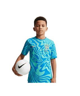 Nike CBF Brasilien Prematch T-Shirt WM 2026 Kids Grün F369 - gruen