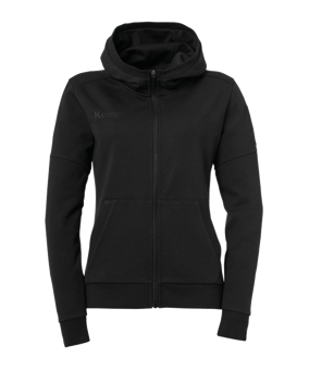Kempa Status Kapuzenjacke Damen Schwarz F01 - schwarz
