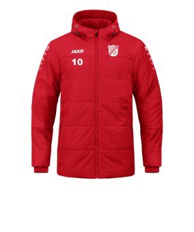 JAKO Team Coach Kapuzenjacke Rot F100