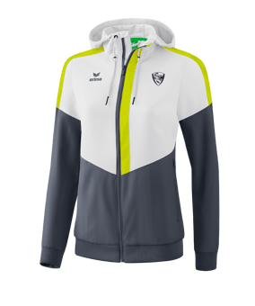 Erima Squad Präsentationsjacke Damen Weiss Grau