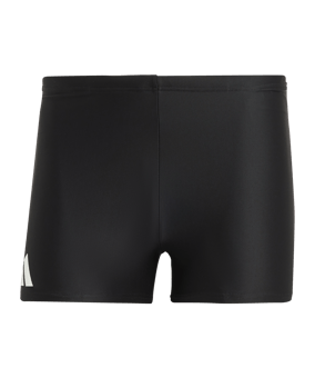 adidas Solid Boxer Swim Badehose Schwarz Weiss - schwarz