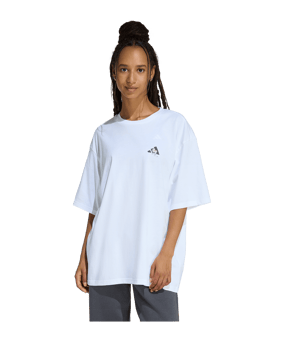 adidas Sodt Side Oversized T-Shirt Damen Weiß - weiss