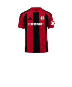 adidas Striped 24 Trikot Kids Rot Schwarz