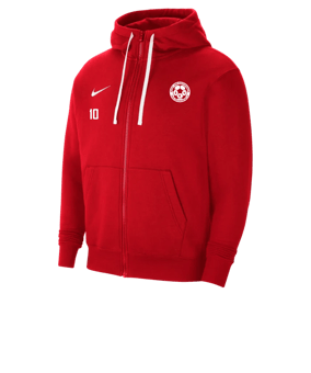 Nike Park 20 Fleece Kapuzenjacke Rot Weiss F657
