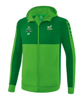 Erima SIX WINGS Kapuzenjacke Grün Weiss