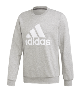 adidas MH Sport Badge Crew Sweatshirt Grau - grau