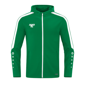 JAKO Power Kapuzenjacke Grün Weiss F200