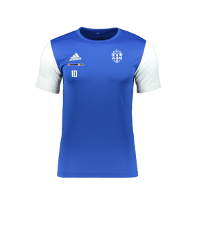 Maillot adidas Estro 19 à manches courtes Bleu Blanc