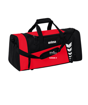 Erima Six Wings Sporttasche Gr. M Rot Schwarz