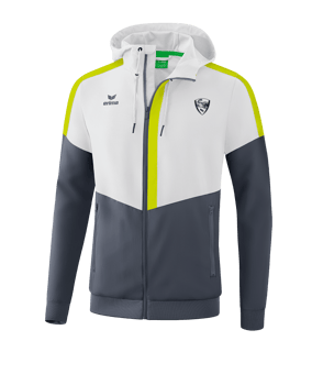 Erima Squad Präsentationsjacke Weiss Grau