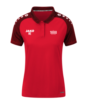 JAKO Performance Poloshirt Damen Rot Schwarz F101