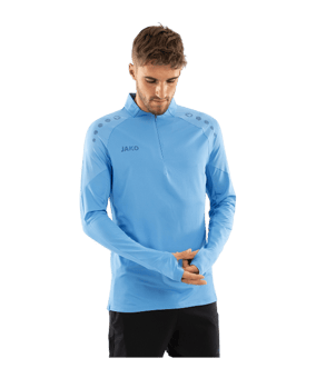 JAKO ZipTop Light Flow Sweatshirt Blau F430 - blau