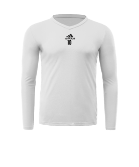 adidas Team Base Top langarm Weiss