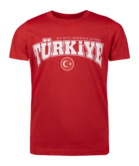 Nike TFF Türkei Biz Bitti Demeden Bitmez T-Shirt Kids Rot Ftffcz0909bitmezrot