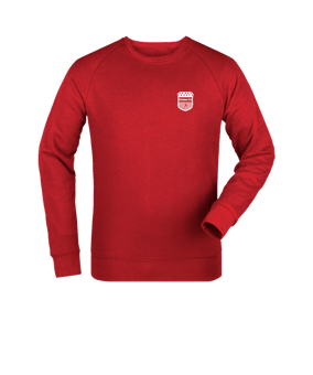 Merch Roller Sweatshirt Red | #logo1c