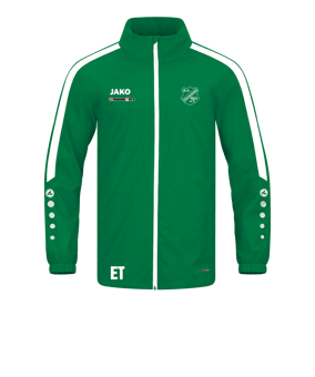 JAKO Power Allwetterjacke Grün Weiss F200