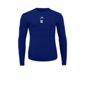adidas Techfit Underwear Mock Longsleeve Kids Blau