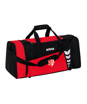 Erima Six Wings Sporttasche Gr. S Rot Schwarz