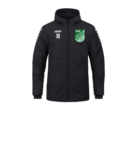JAKO Team Coach Kapuzenjacke Kids Schwarz F800