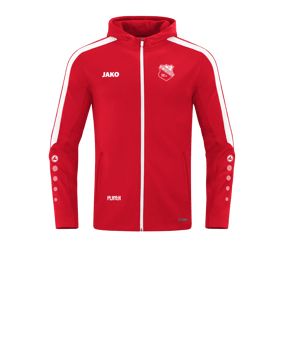 JAKO Power Kapuzenjacke Kids Rot Weiss F100