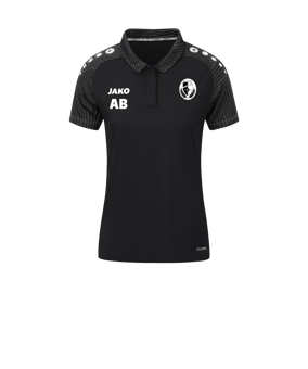 JAKO Performance Polo Damen Schwarz Grau F804