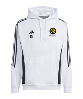adidas Tiro 24 Hoody Weiss Schwarz Baumwolle