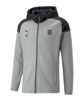 PUMA teamCUP Casuals Kapuzenjacke Grau F13