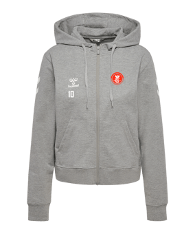 Hummel Go 2.0 Chevron Kapuzenjacke Damen Grau F2006