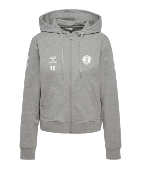 Hummel Go 2.0 Chevron Kapuzenjacke Damen Grau F2006