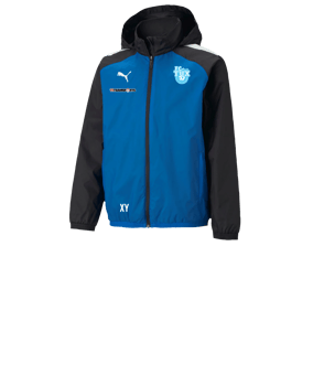 PUMA teamLIGA Allwetterjacke Kids Blau F02