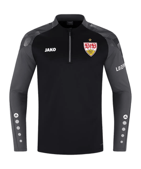 JAKO VfB Stuttgart Warm-Up International Zip Top Schwarz F812