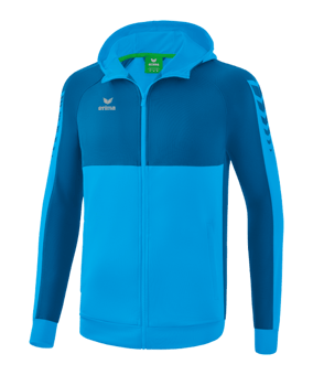 Erima Six Wings Kapuzenjacke Kids Blau - blau