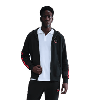 Nike Club Giacca con cappuccio Nero C010 - nero