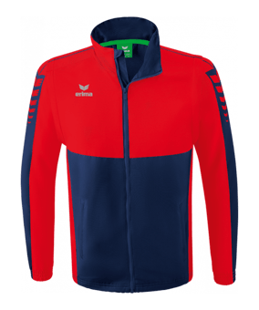 Erima SIX WINGS Jacke abnehmbare Ärmel Blau Rot - blau
