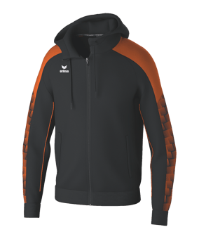 Erima EVO STAR Kapuzenjacke Kids Schwarz Fschwarzorange - schwarz